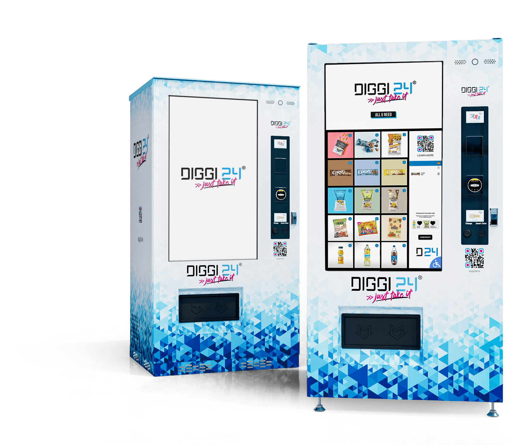 DIGGI 24 Smart Vending Automaten mit digitalen Werbeflächen